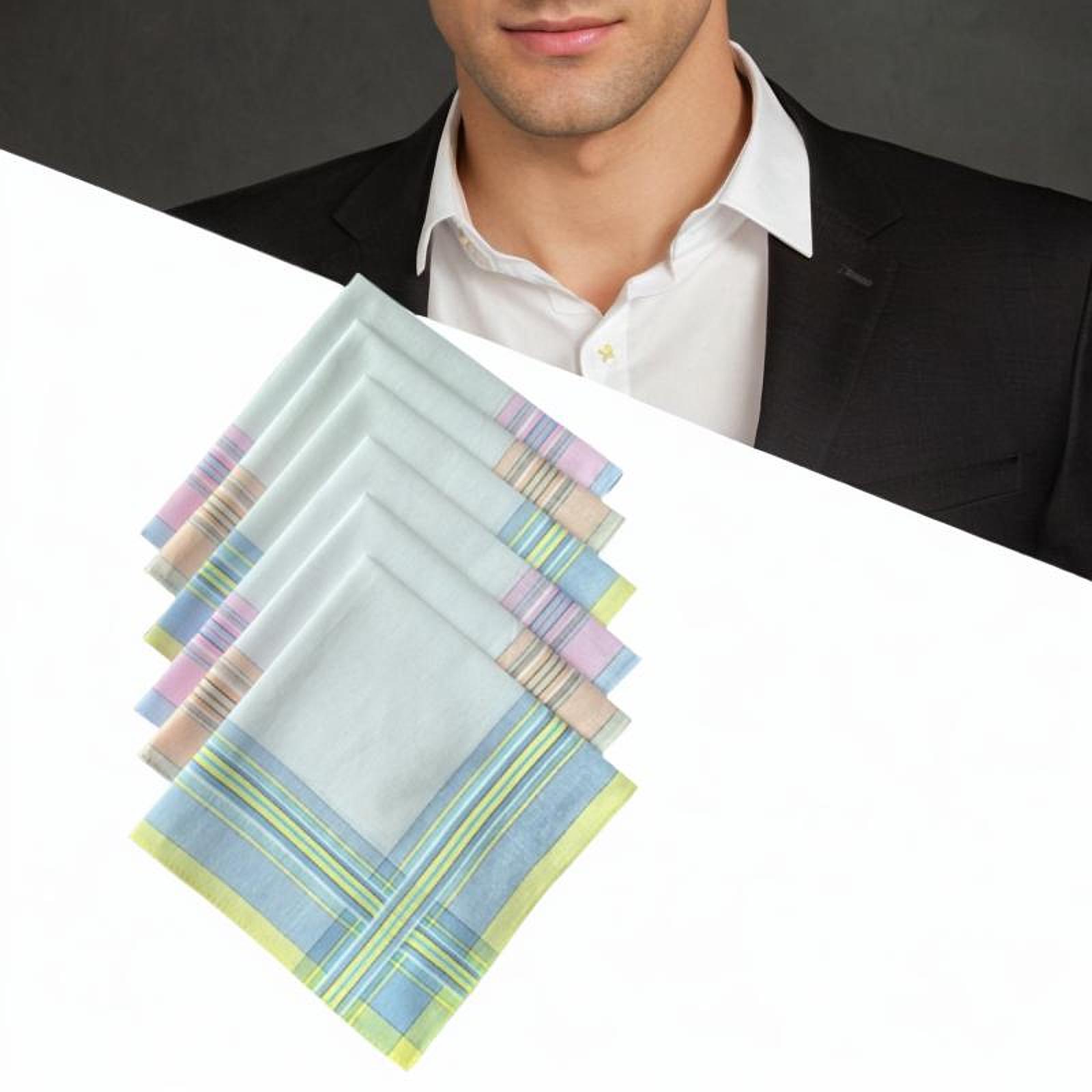 Handkerchief Cotton Men - 6Pcs Cotton Men's Handkerchiefs Hanky Assorted