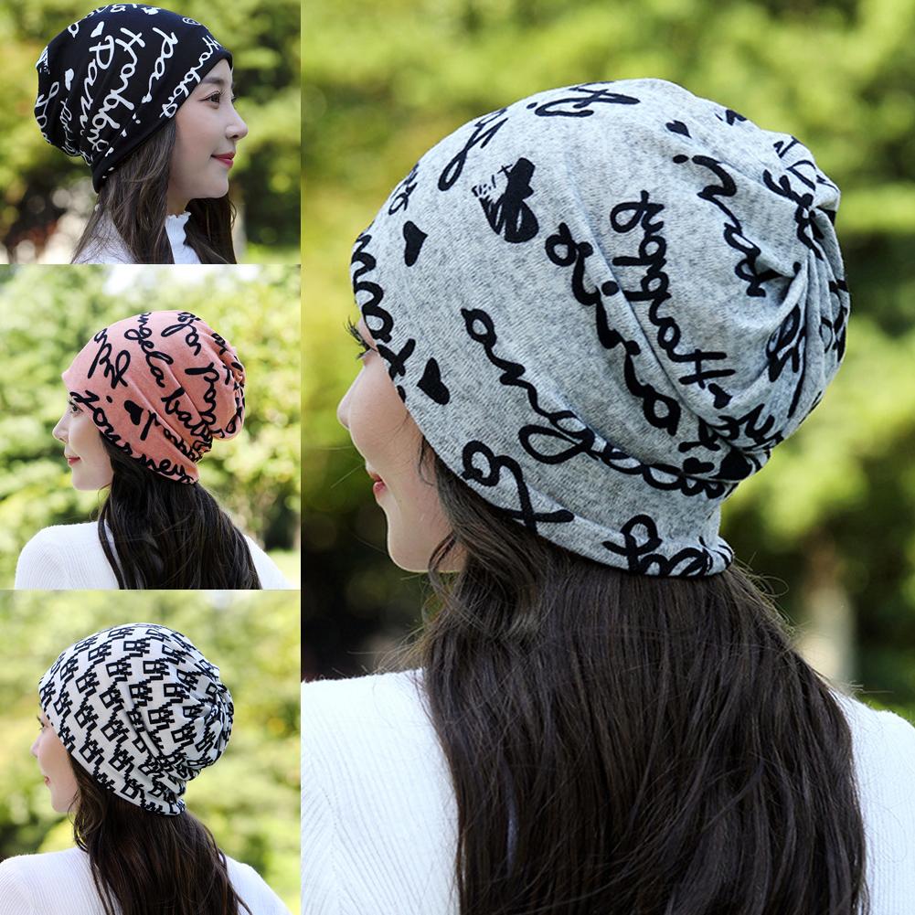 Infinity Scarf Knit - Women Cotton Slouchy Beanie Cap Stretch