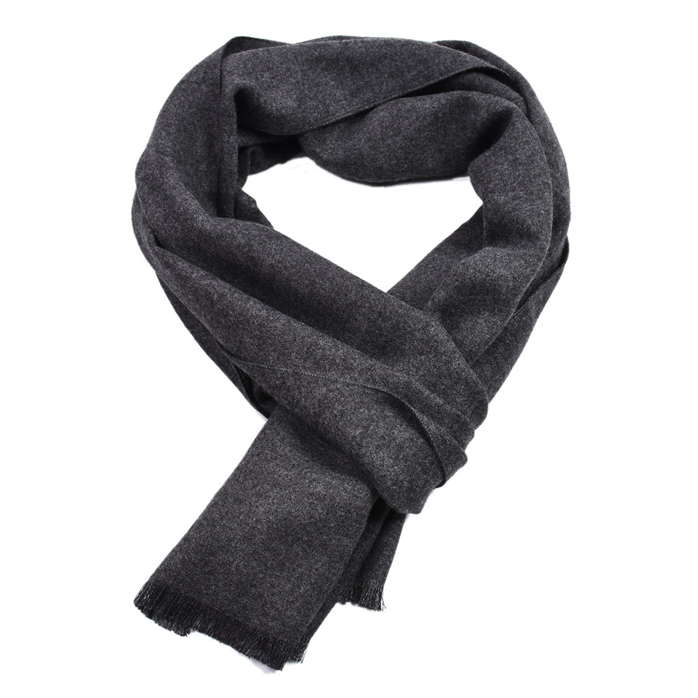 Muffler Men Wool - Solid Color Cashmere Scarf Winter Warm