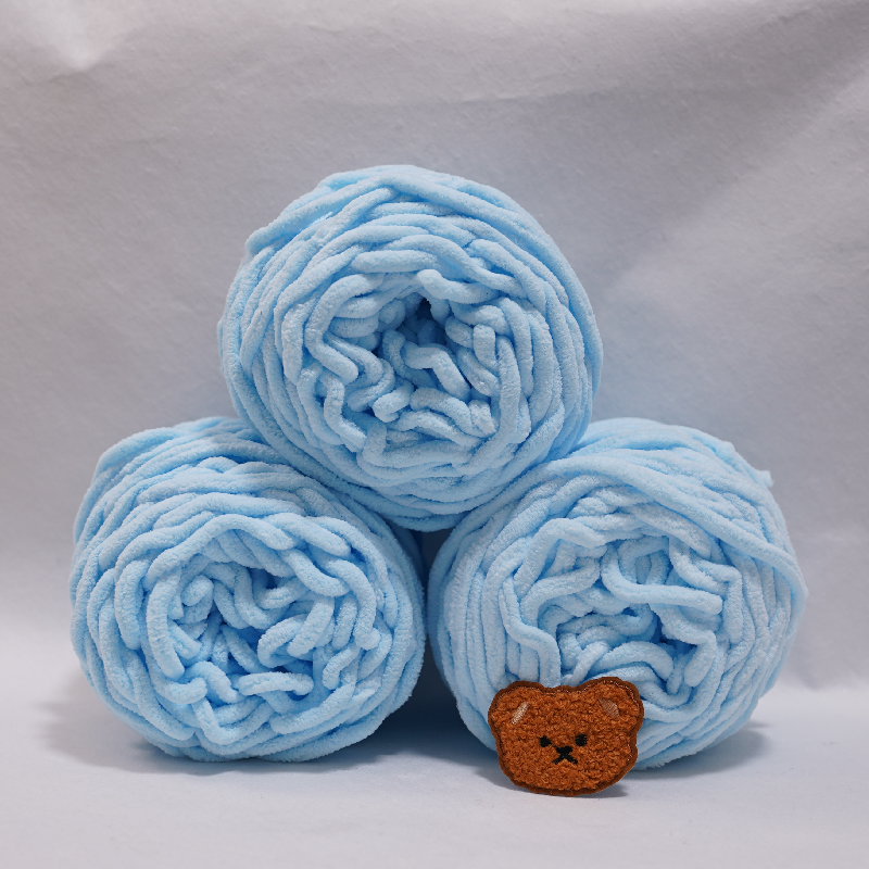 Woven Scarf Blanket - 3PCS 300g Chenille Knitting Yarn Soft