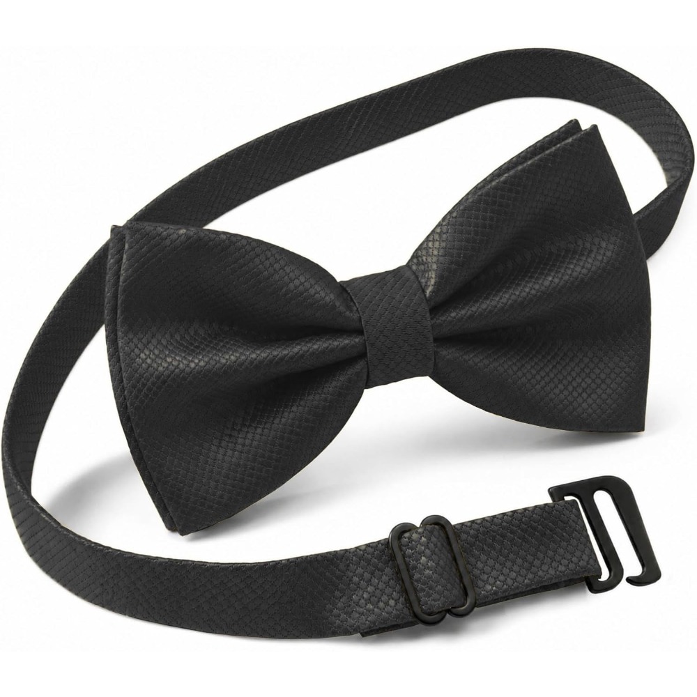 Bow Tie Pre Tied - Polyester Solid Pretied Bow Tie for