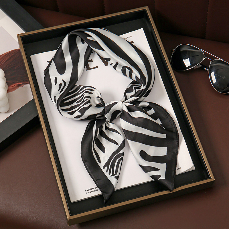 Silk Tie Striped - 2025 Beach Hijab Stoles Silk Scarf
