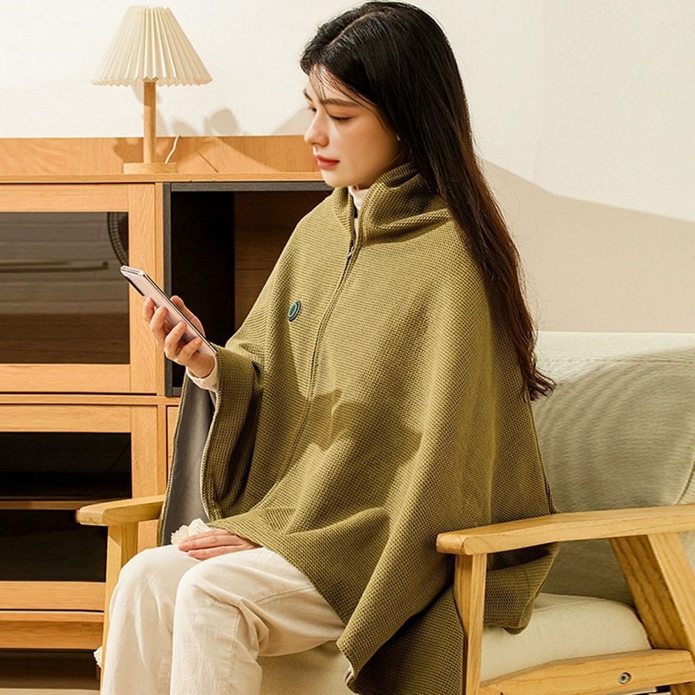 Woven Scarf Blanket - Fashion Wearable USB Electric Heated Blanket