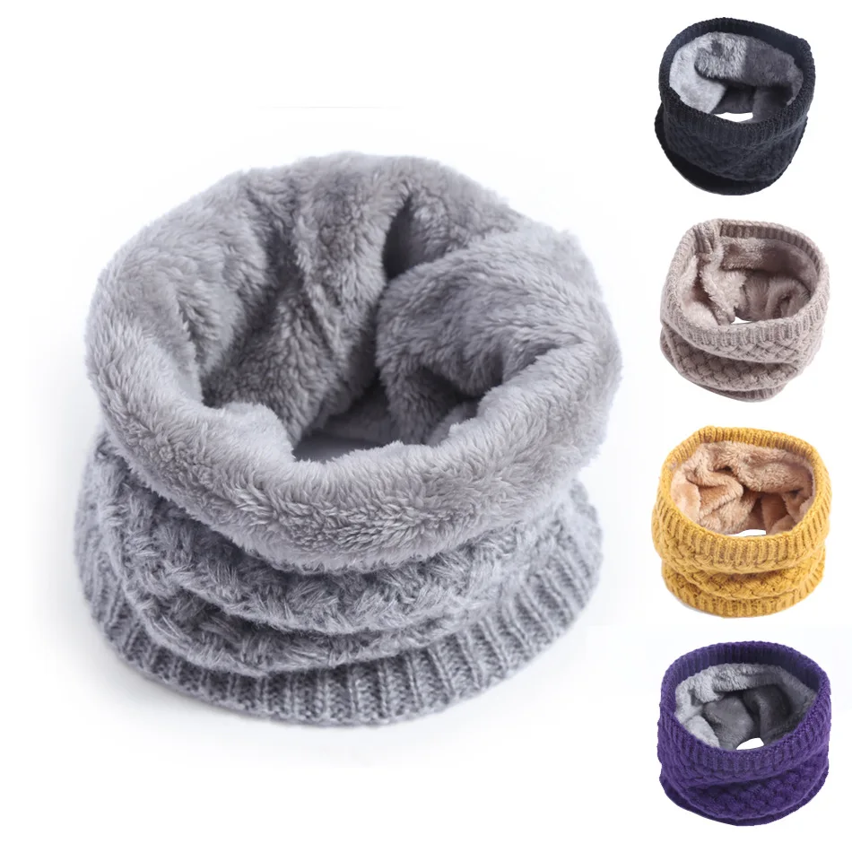 Infinity Scarf Knit - Kids Girls/Boys Winter Knitted Infinity Scarf