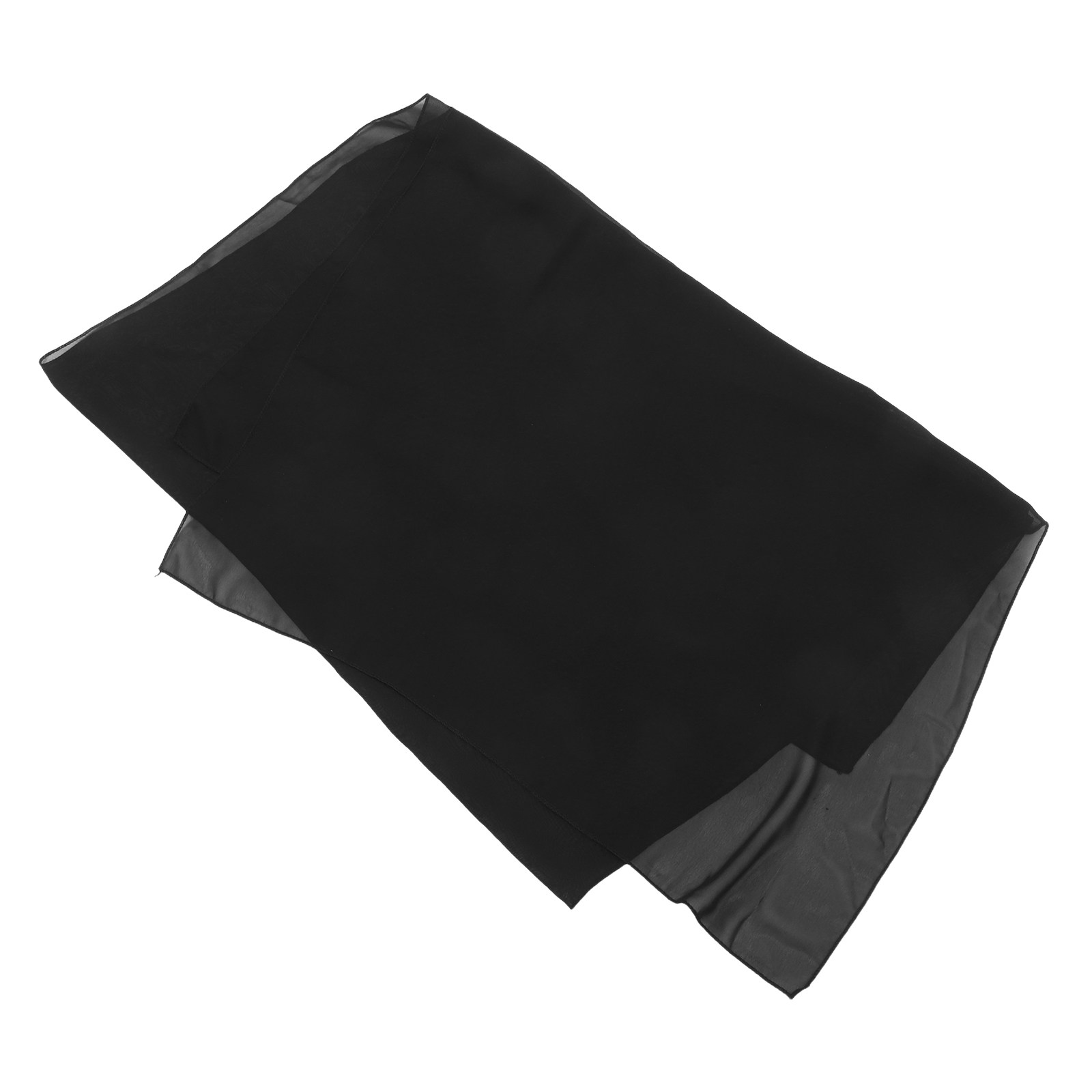 Stole Wedding Shawl - Chiffon Wedding Shawl 200x70cm Black Elegant