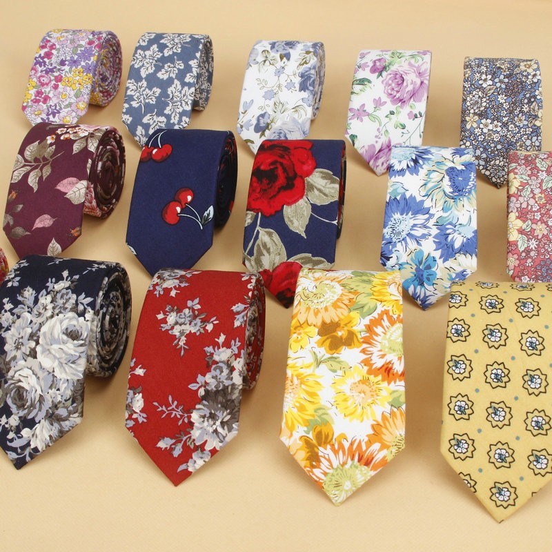 Skinny Tie Men - Brand New Floral Tie for Men's