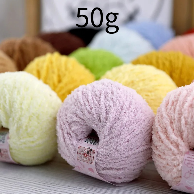 Woven Scarf Blanket - 50g Short Plush Yarn 70m, DIY