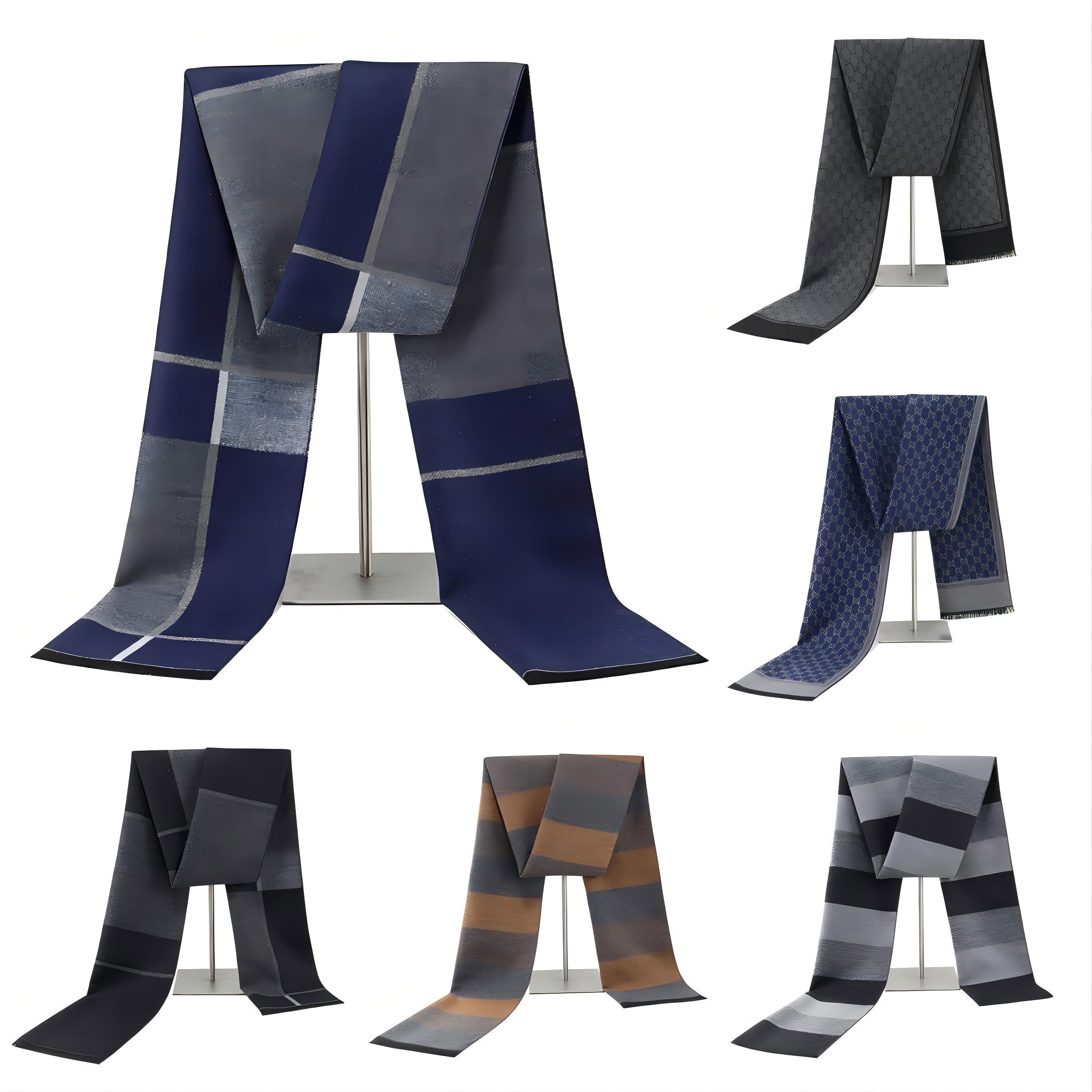 Muffler Men Wool - 1pc Winter Scarf For Men Check