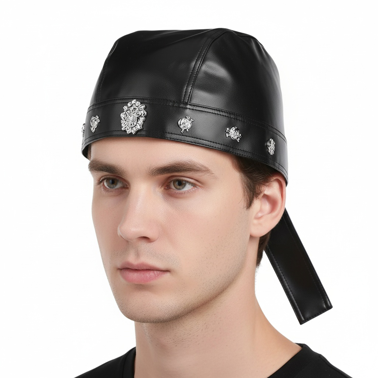 Bandana Doo Rag - PU Leather Cycling Bandana Doo Rags