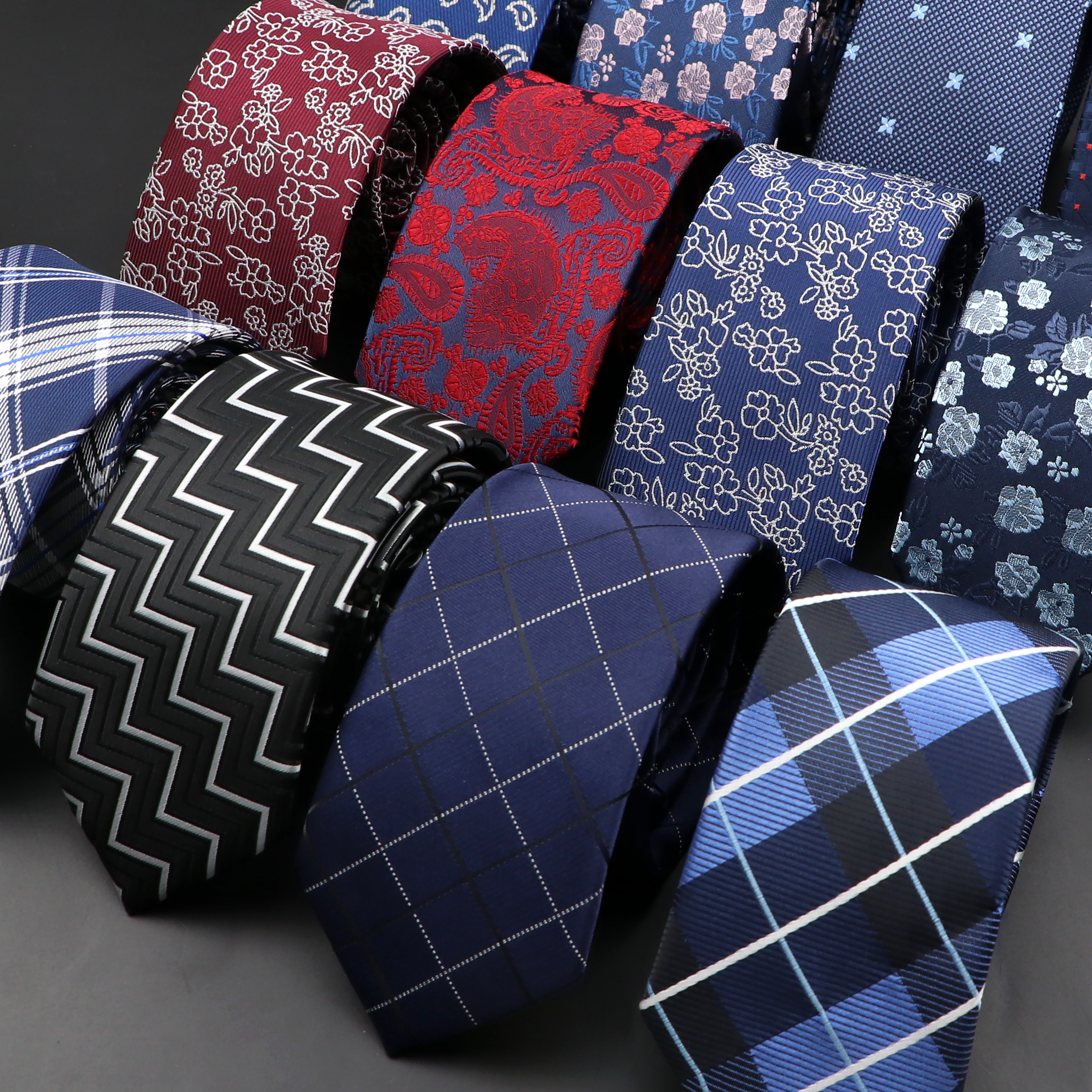 Skinny Tie Men - New Men Ties Solid Color Stripe