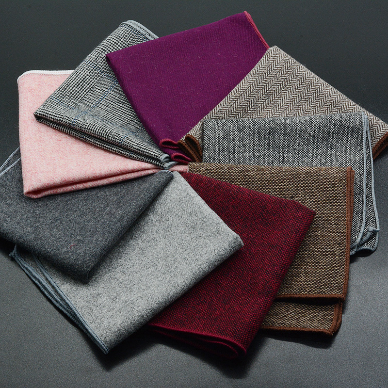 Pocket Square Set - Classic Wool Pocket Square 25CM Solid