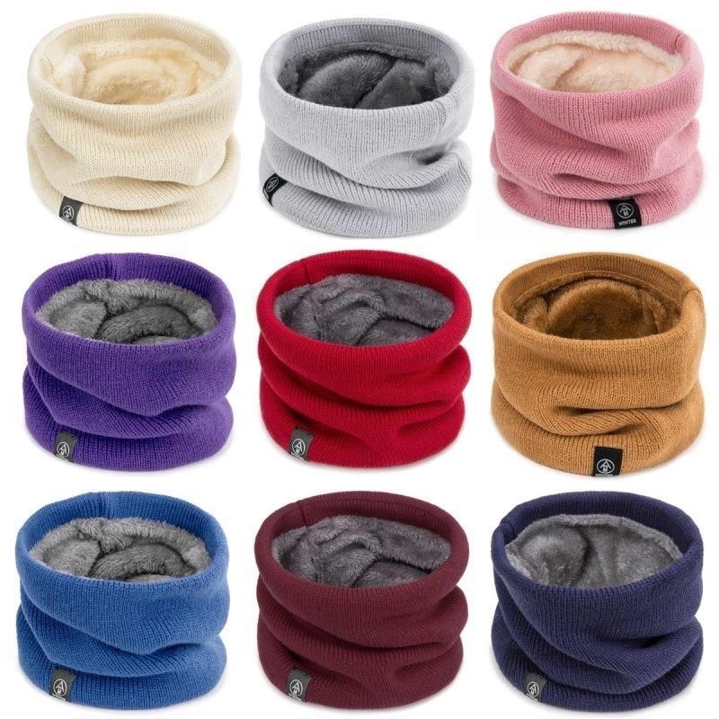 Infinity Scarf Knit - Winter Knitted Plush Thick Neck Scarf