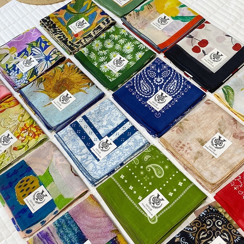 Bandana Cotton - 100% Cotton Square Scarf For Women