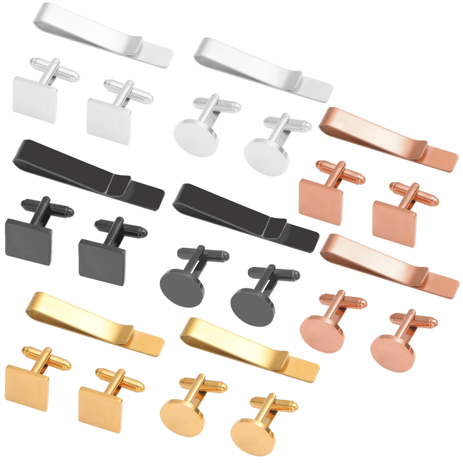 Tie Bar Set Gift - Freeteeme New Fashion Cufflinks&Tie Clip for