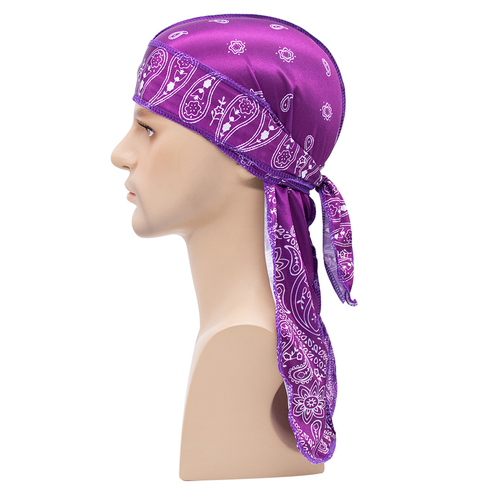Bandana Doo Rag - Long Tail Silky Scarf Muslim Unisex