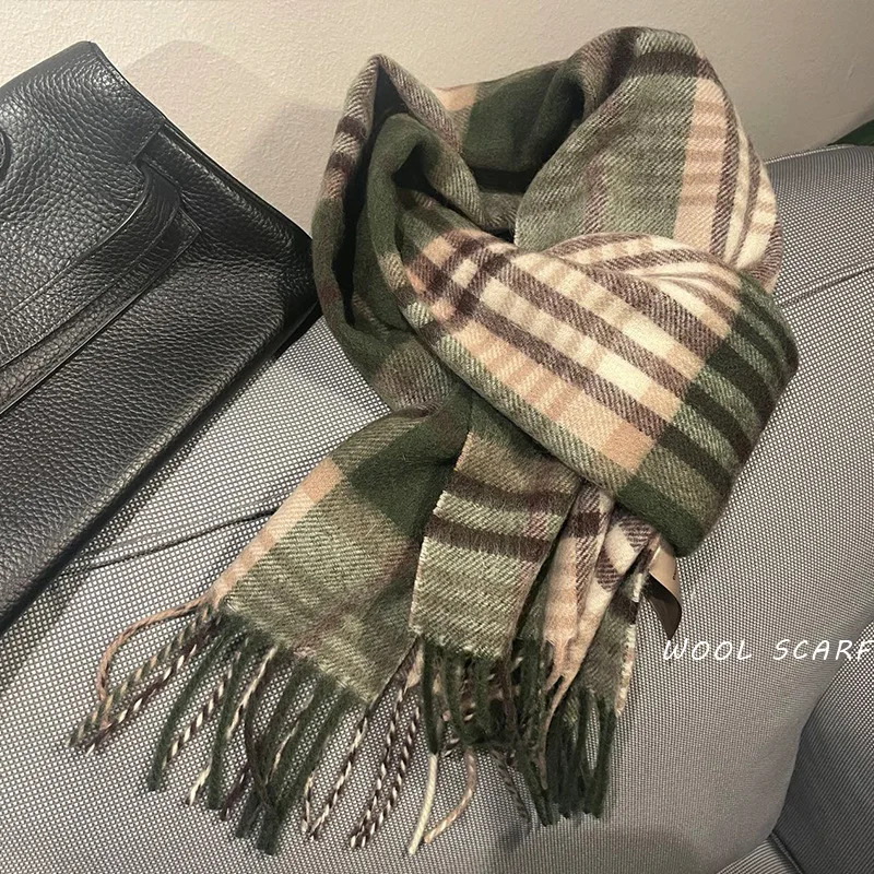 Muffler Men Wool - High Quality 100% Wool Scarf Men