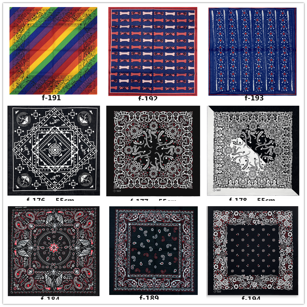 Handkerchief Cotton Men - F151 Unisex Hiphop Cotton Bandanas Face