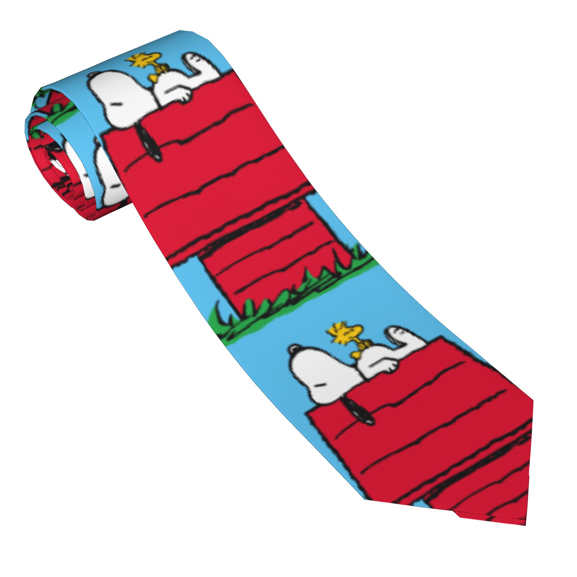 Skinny Tie Men - Neckties Snoopy Woodstock Doghouse Unisex Skinny