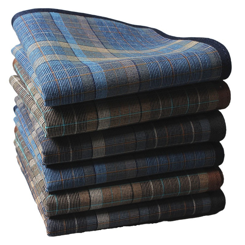 Handkerchief Cotton Men - 3Pcs 40x40cm 100% Cotton Retro Plaid