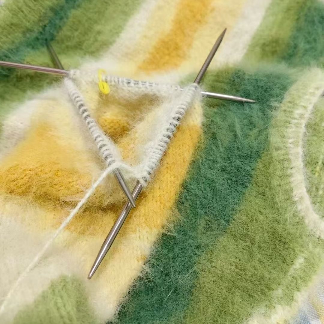 Woven Scarf Blanket - Gradient Wool Mohair Yarn Dyeing Blended
