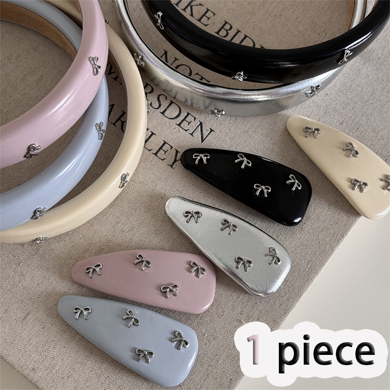Tie Clip Silver - 1 Piece Korean Style Sweet Beautiful