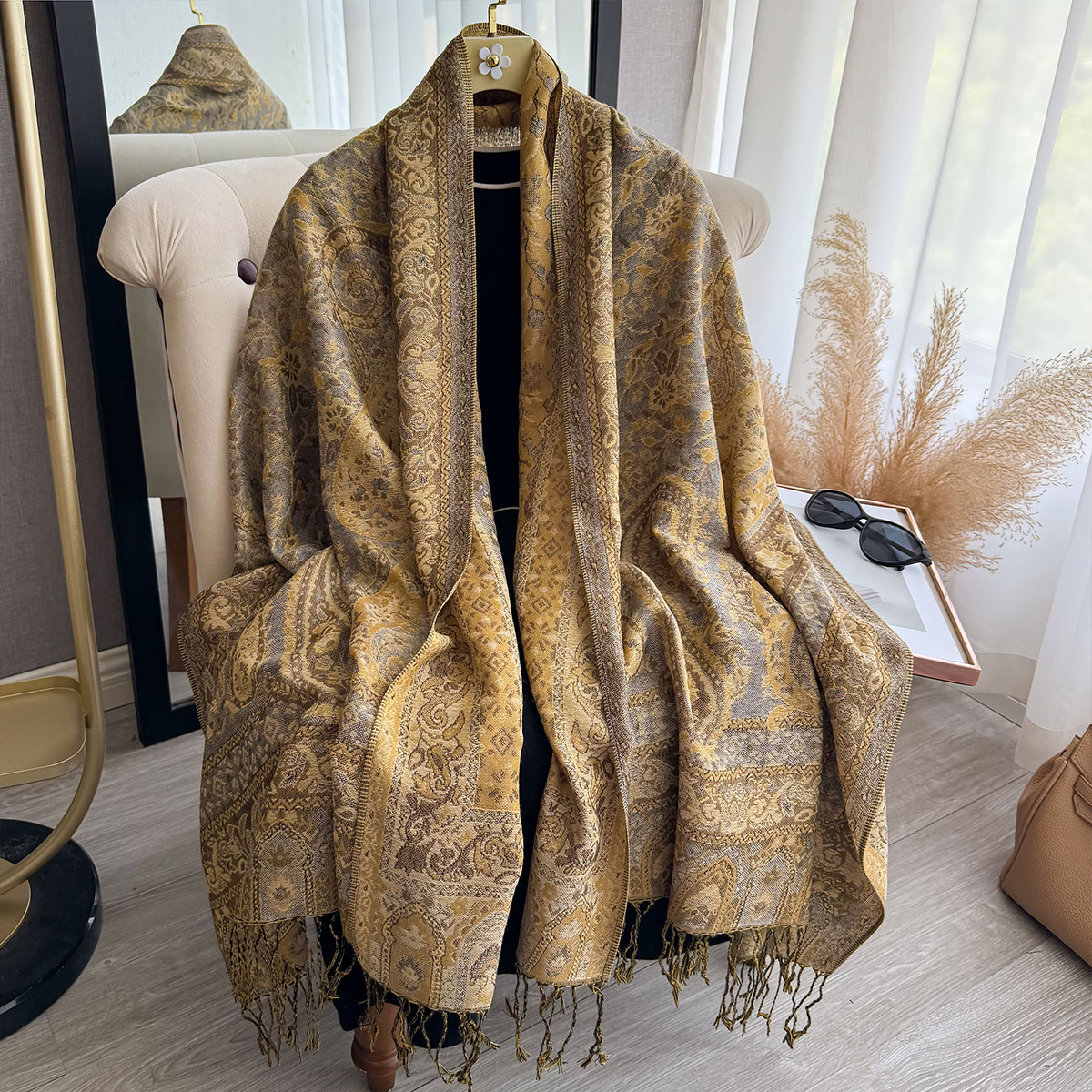 Woven Scarf Blanket - 2025 Tassel Blanket Design Ethnic Style