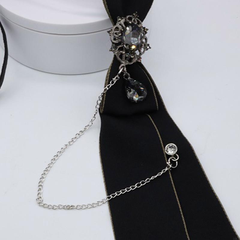 Bow Tie Pre Tied - Gothic Fashion Neck Tie with Metal