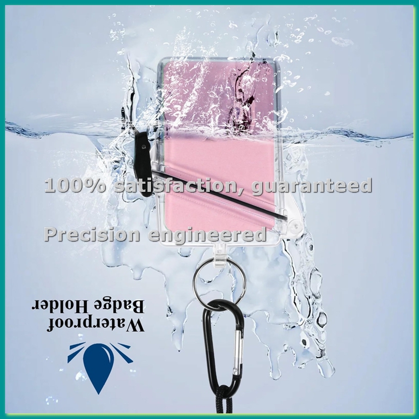 Lanyard Badge Holder - 5 Pack Waterproof ID Badge Holder