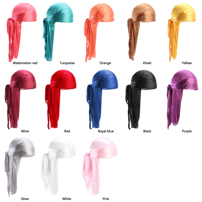 Bandana Doo Rag - Men's Silky Durags Bandanas Turban hat