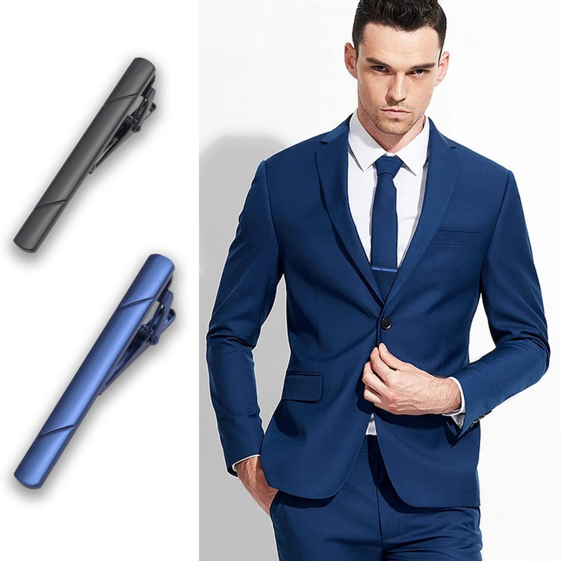 Tie Bar Set Gift - Metal Necktie Tie Clips 1/4/6 Pcs