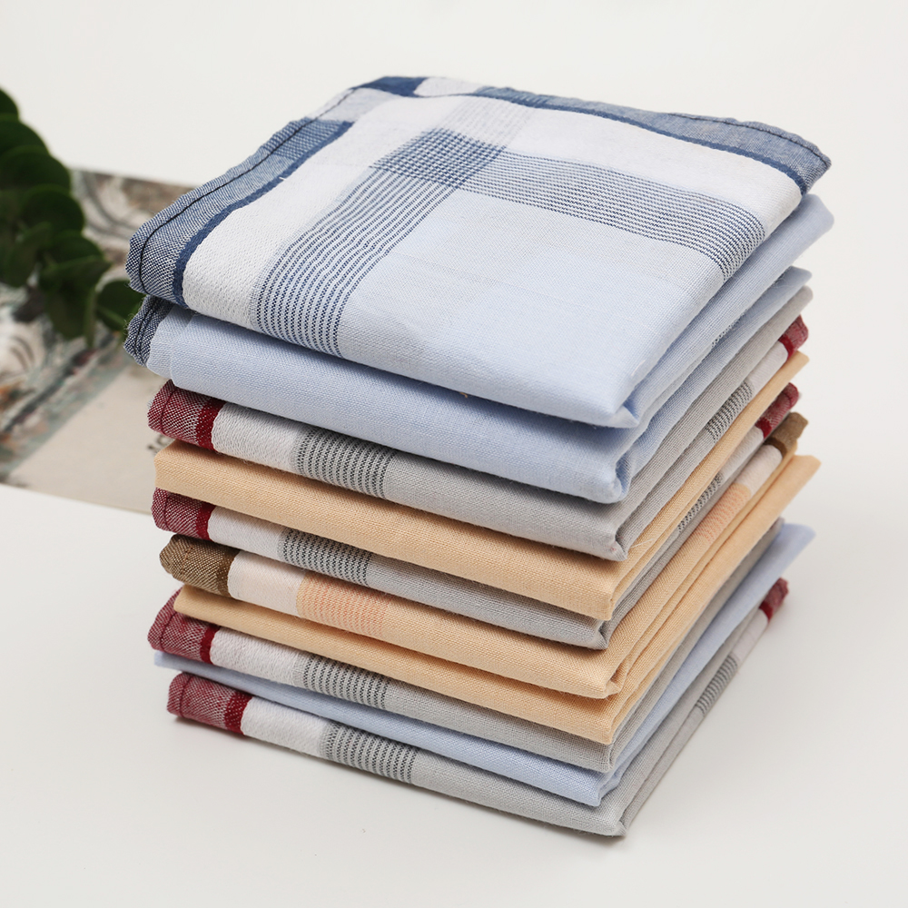 Handkerchief Cotton Men - Men's Pure Cotton Yarn-Dyed Handkerchief, Old-Fashioned