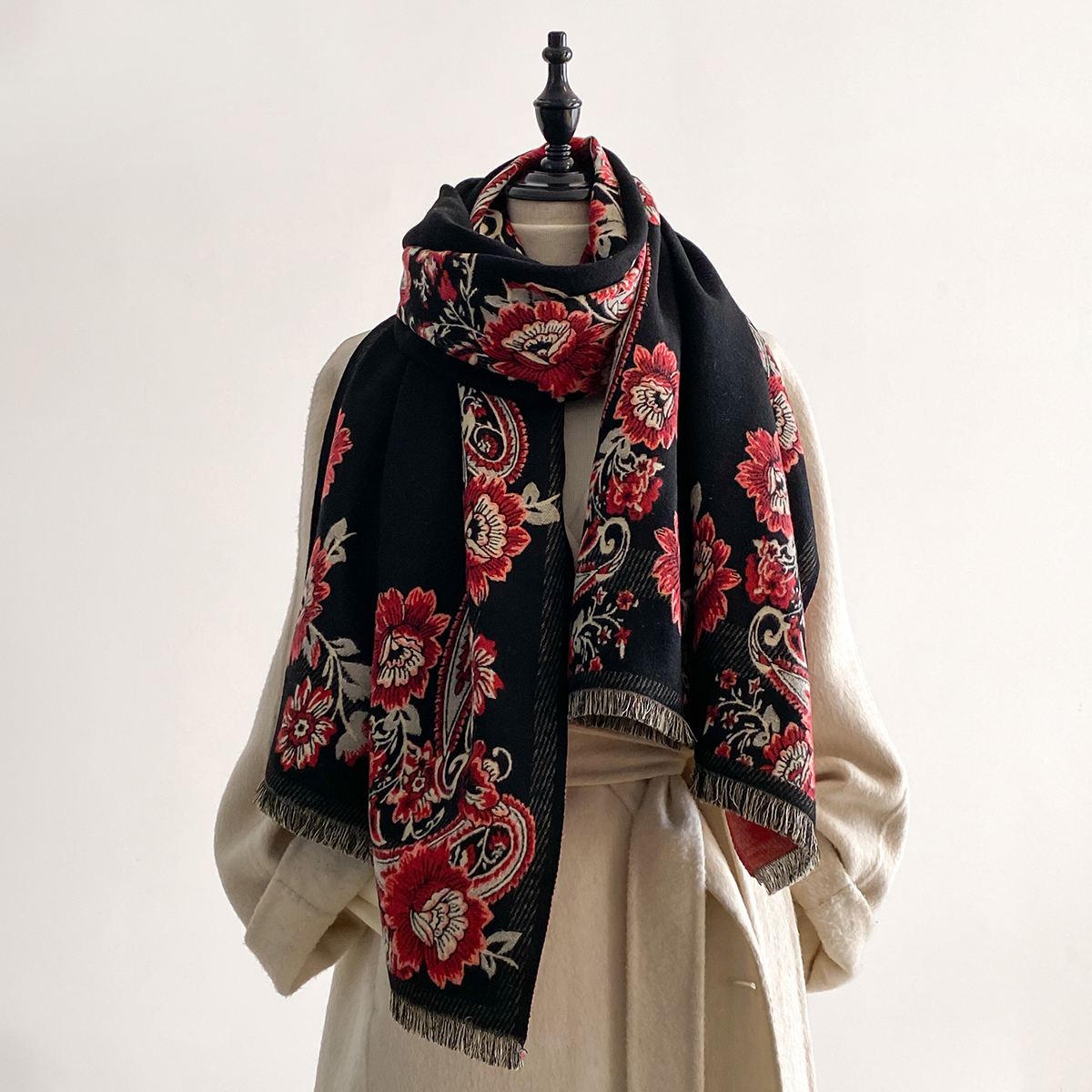 Woven Scarf Blanket - 2025 Winter Luxury Imitation Cashmere Thicken