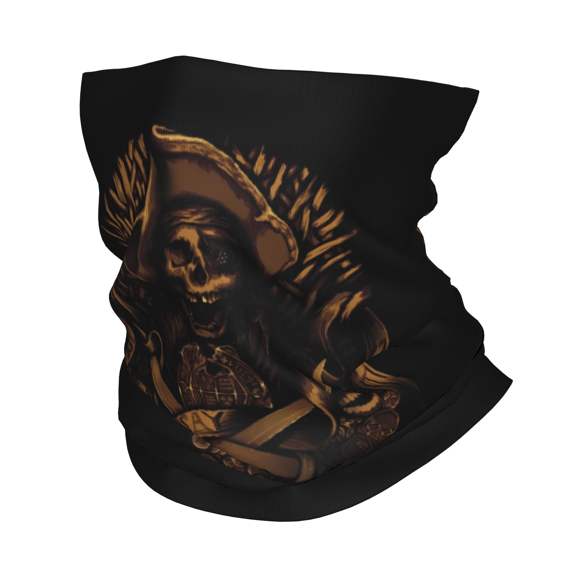 Neck Warmer Tube - Custom Never Say Die Pirate Skull