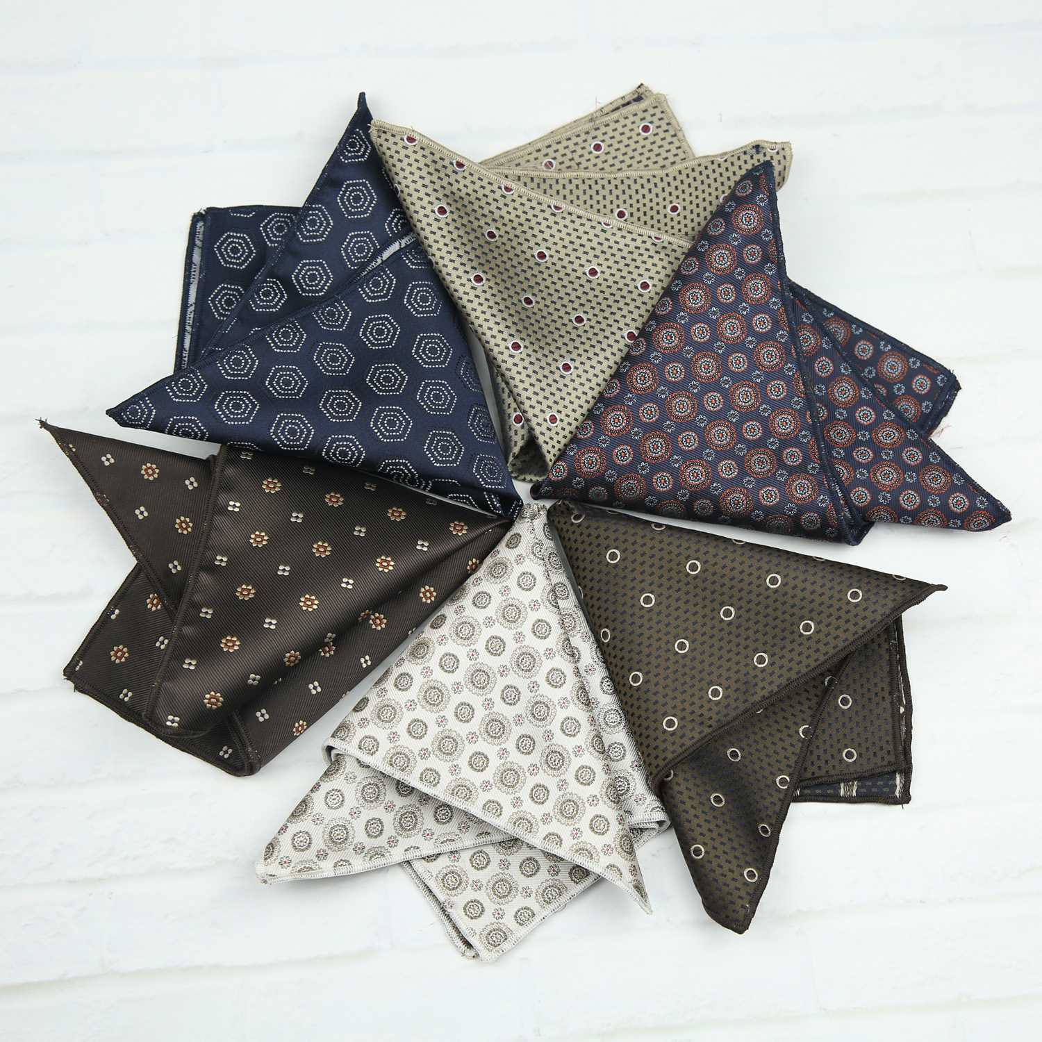 23cm Elegant Polyester Navy Bl - Pocket Square Set 评论和价格
