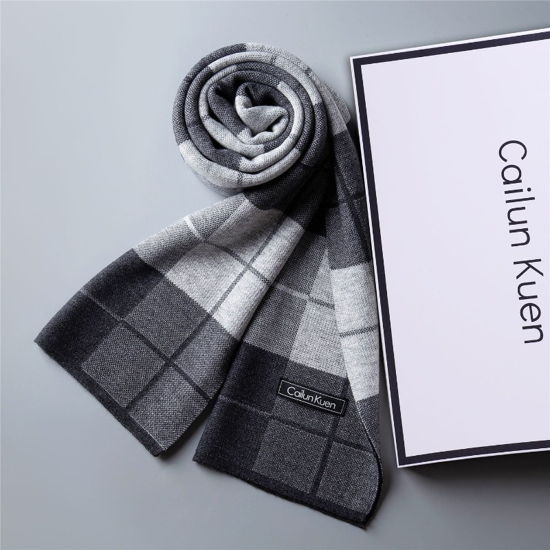 New Men's Versatile Wool Blend - Muffler Men Wool 评论和价格