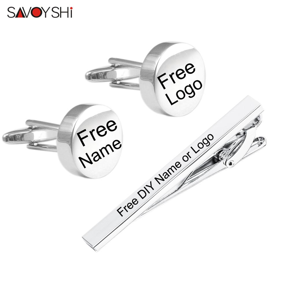SAVOYSHI Free Engraving Name C - Tie Bar Set Gift 评论和价格