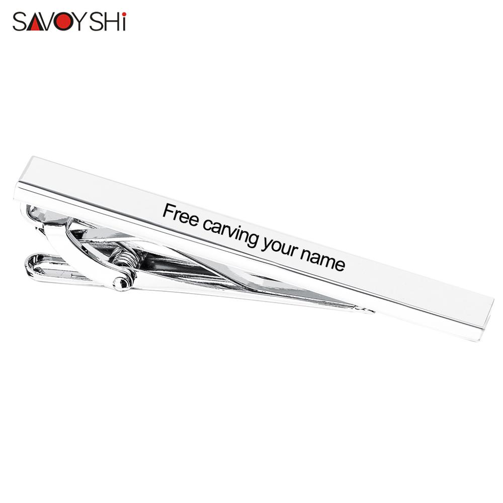SAVOYSHI Free Engraving Name C - Tie Bar Set Gift 评论和价格