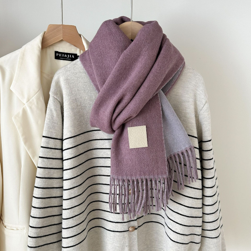 New Luxury Design Wool Scarf W - Muffler Men Wool 评论和价格