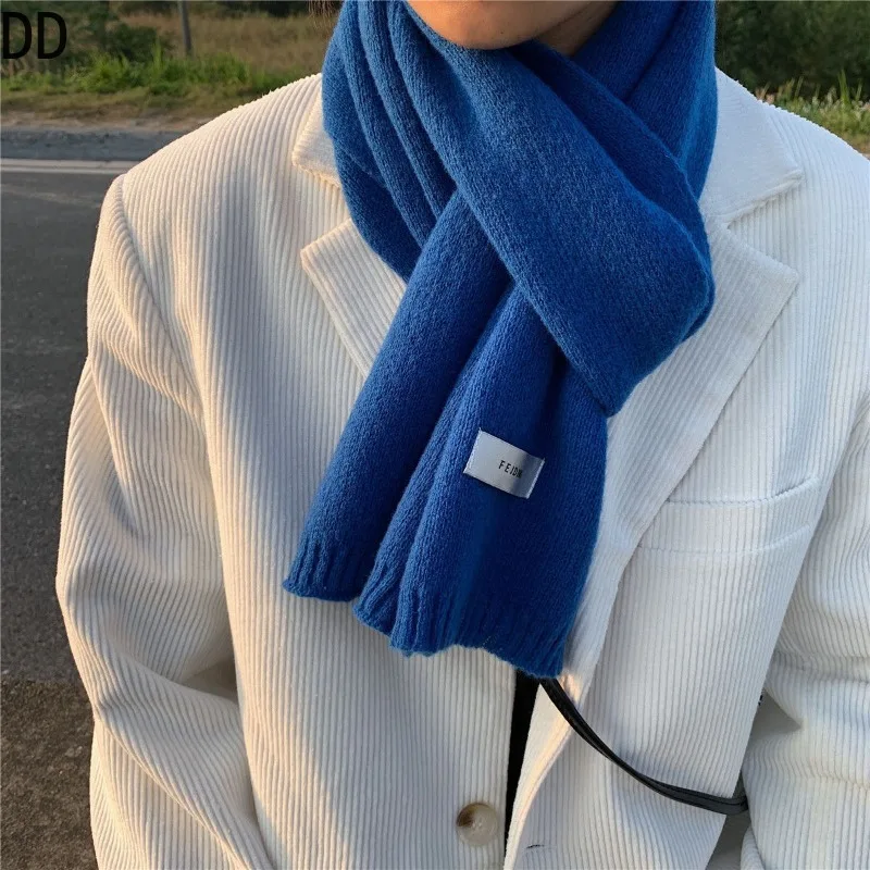 Simple Chic Solid Soft Scarf A - Muffler Men Wool 评论和价格