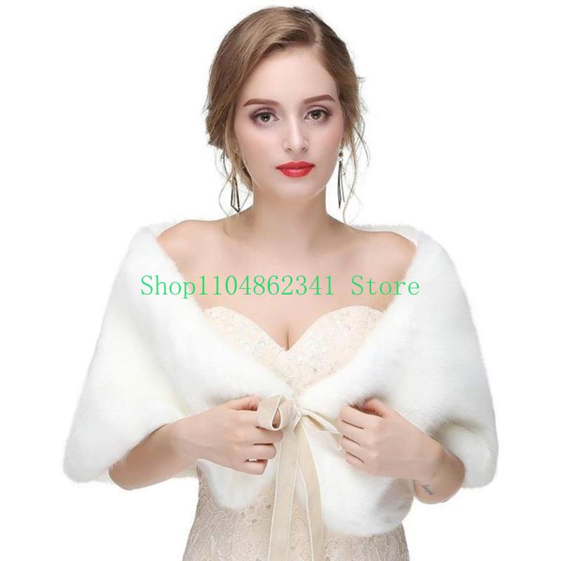 652F Sophisticated Faux Furs S - Stole Wedding Shawl 评论和价格