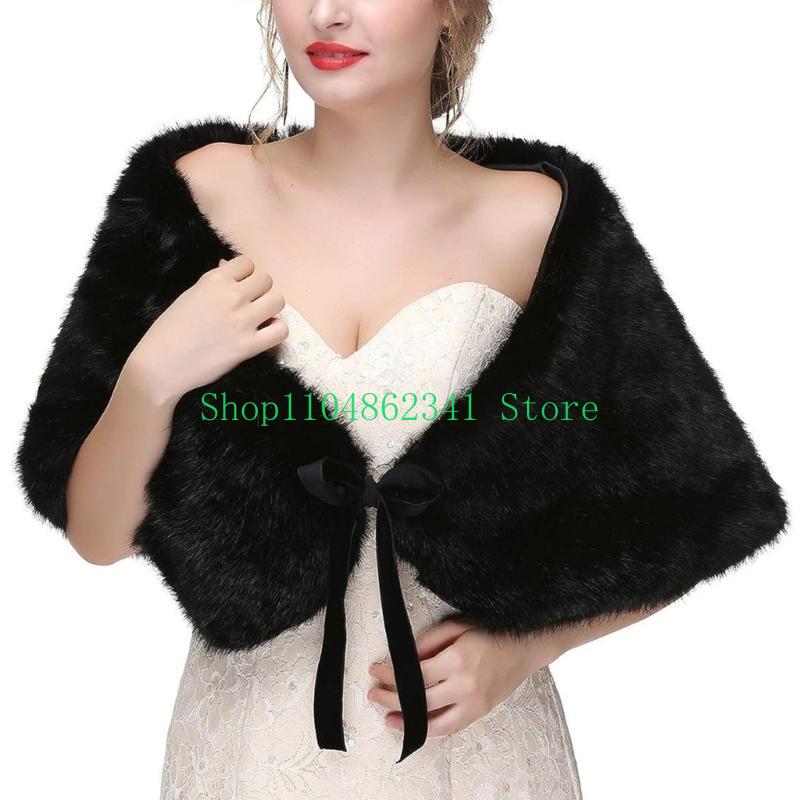 652F Sophisticated Faux Furs S - Stole Wedding Shawl 评论和价格