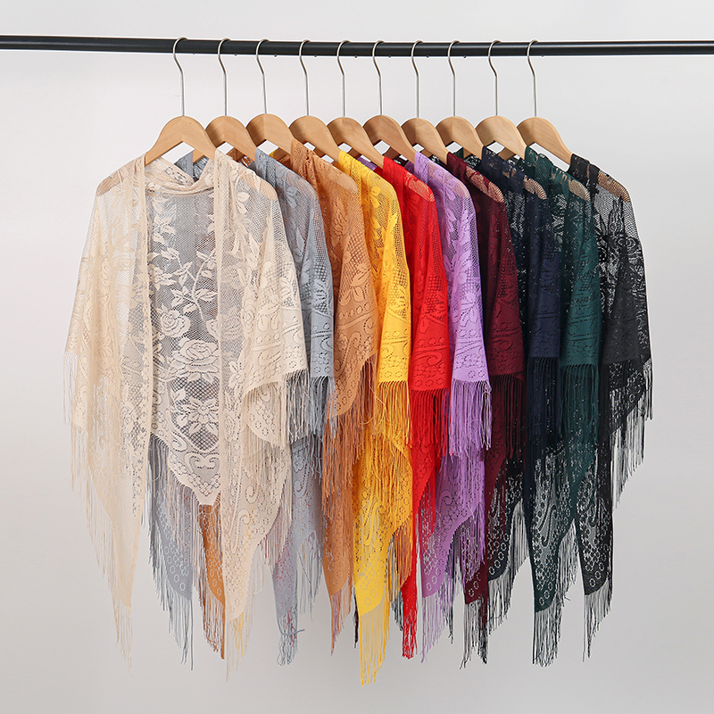 New Embroidery Lace Scarf Shaw - Stole Wedding Shawl 评论和价格