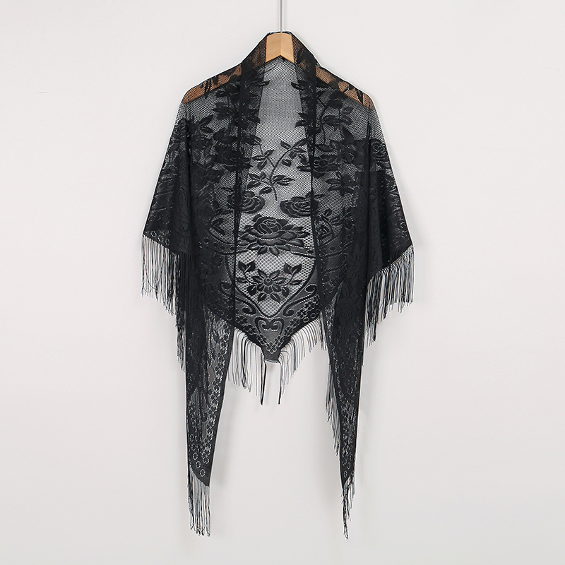 New Embroidery Lace Scarf Shaw - Stole Wedding Shawl 评论和价格