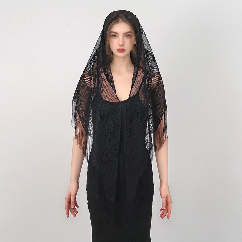 New Embroidery Lace Scarf Shaw - Stole Wedding Shawl 评论和价格
