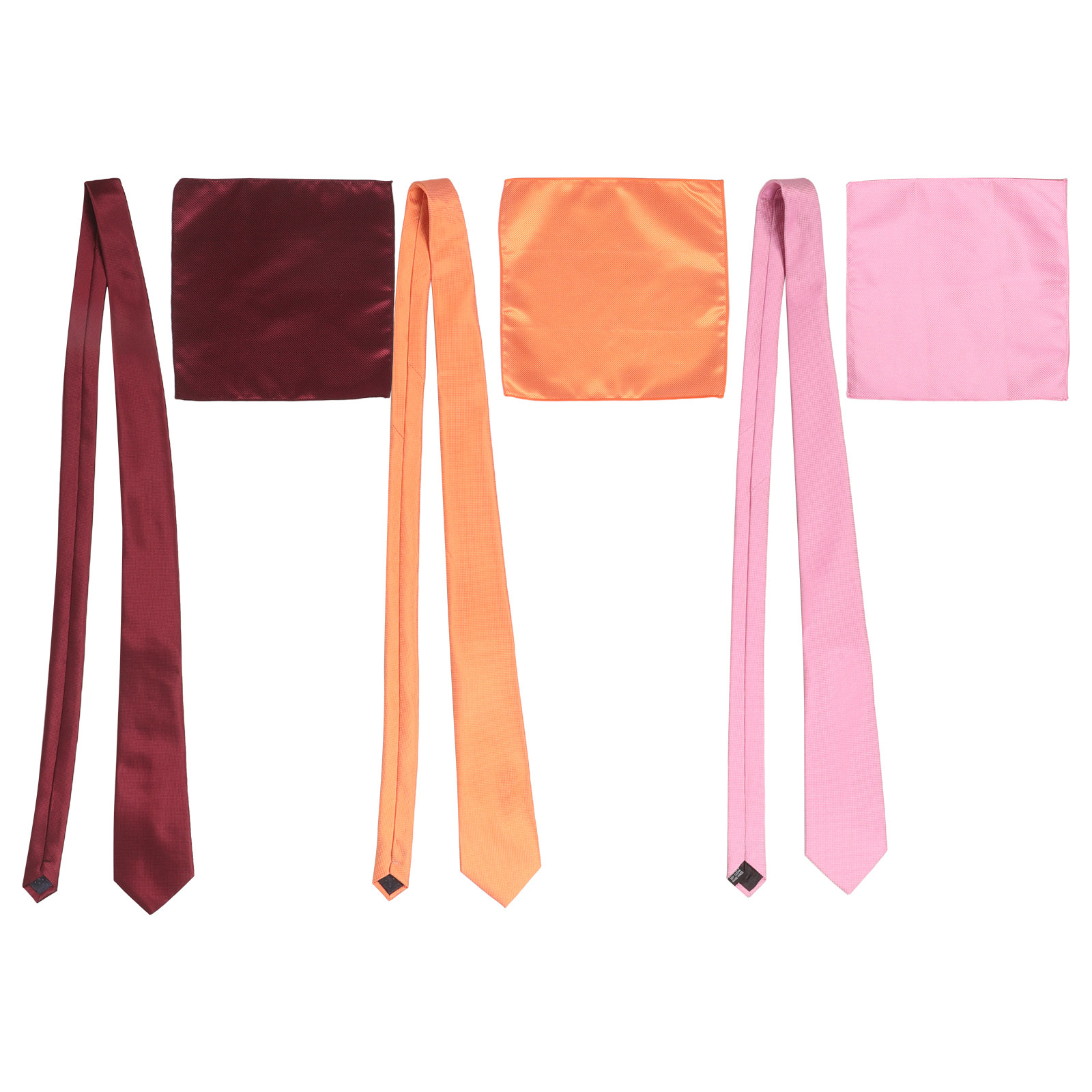 Solid Color Men Necktie Pocket - Pocket Square Set 评论和价格