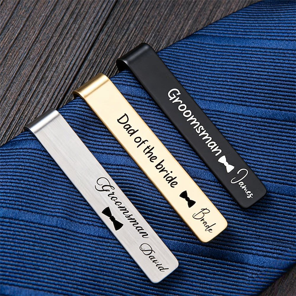 Stainless Steel Custom Engrave - Tie Clip Silver 评论和价格