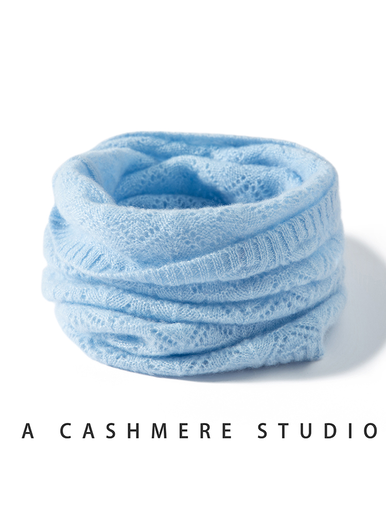 Womens 100% Cashmere Fan Point - Infinity Scarf Knit 评论和价格