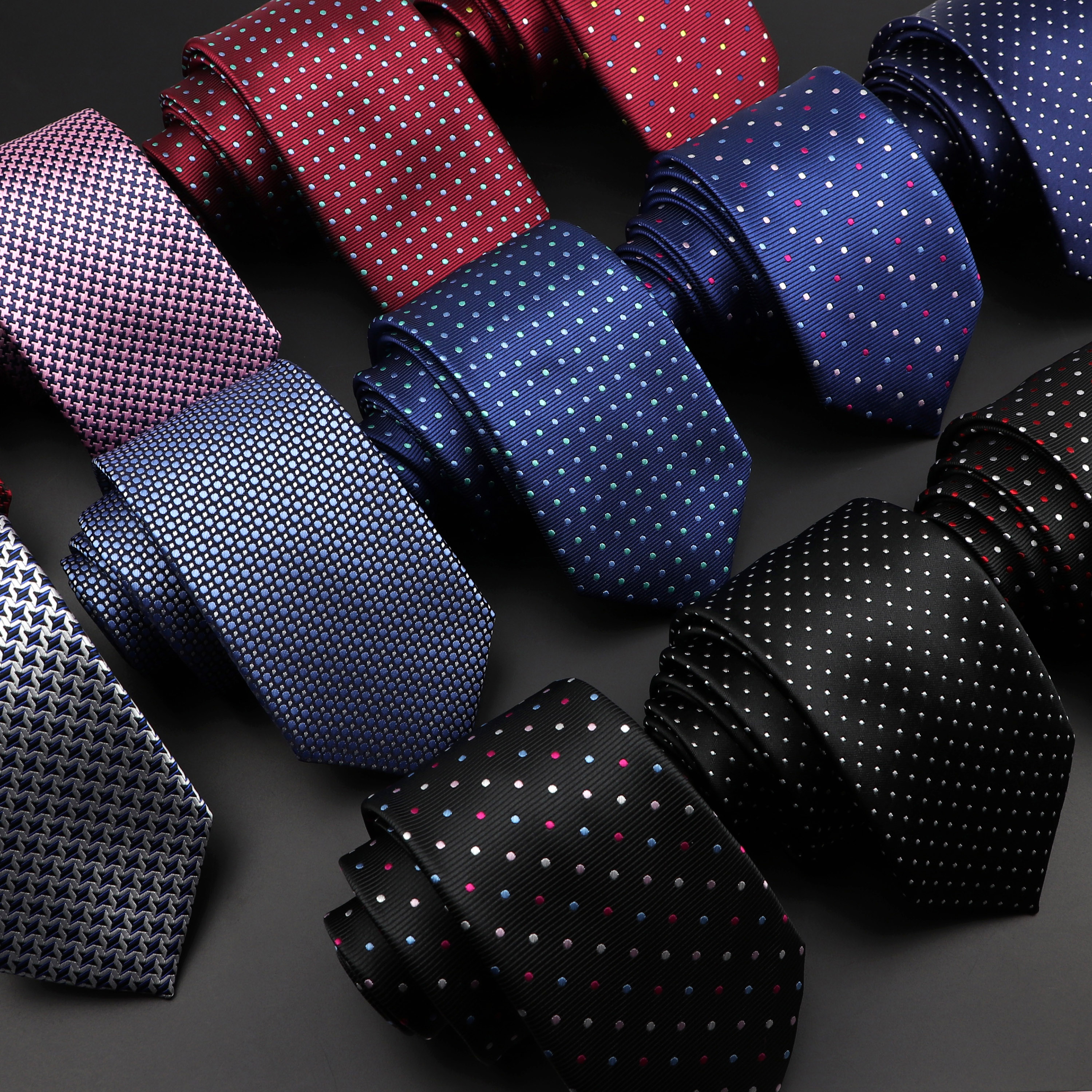 Mens 7cm Skinny Polyester Neck - Skinny Tie Men 评论和价格