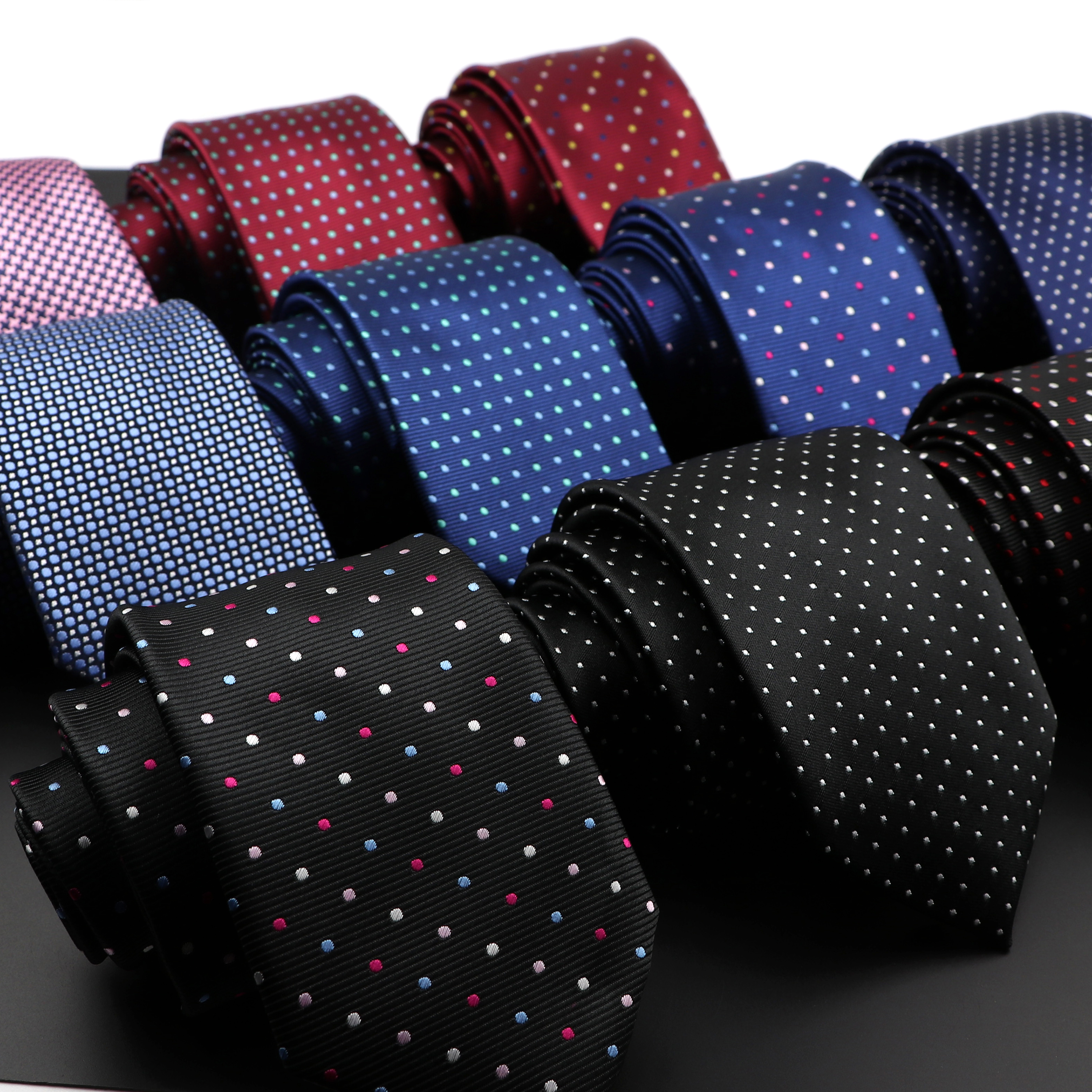 Mens 7cm Skinny Polyester Neck - Skinny Tie Men 评论和价格