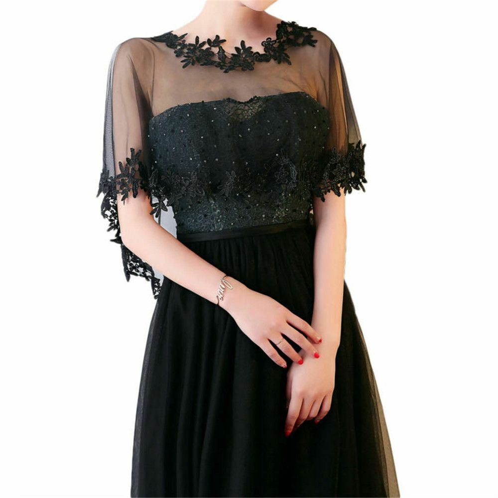 Fashion Lace Short Sleeve Shru - Stole Wedding Shawl 评论和价格
